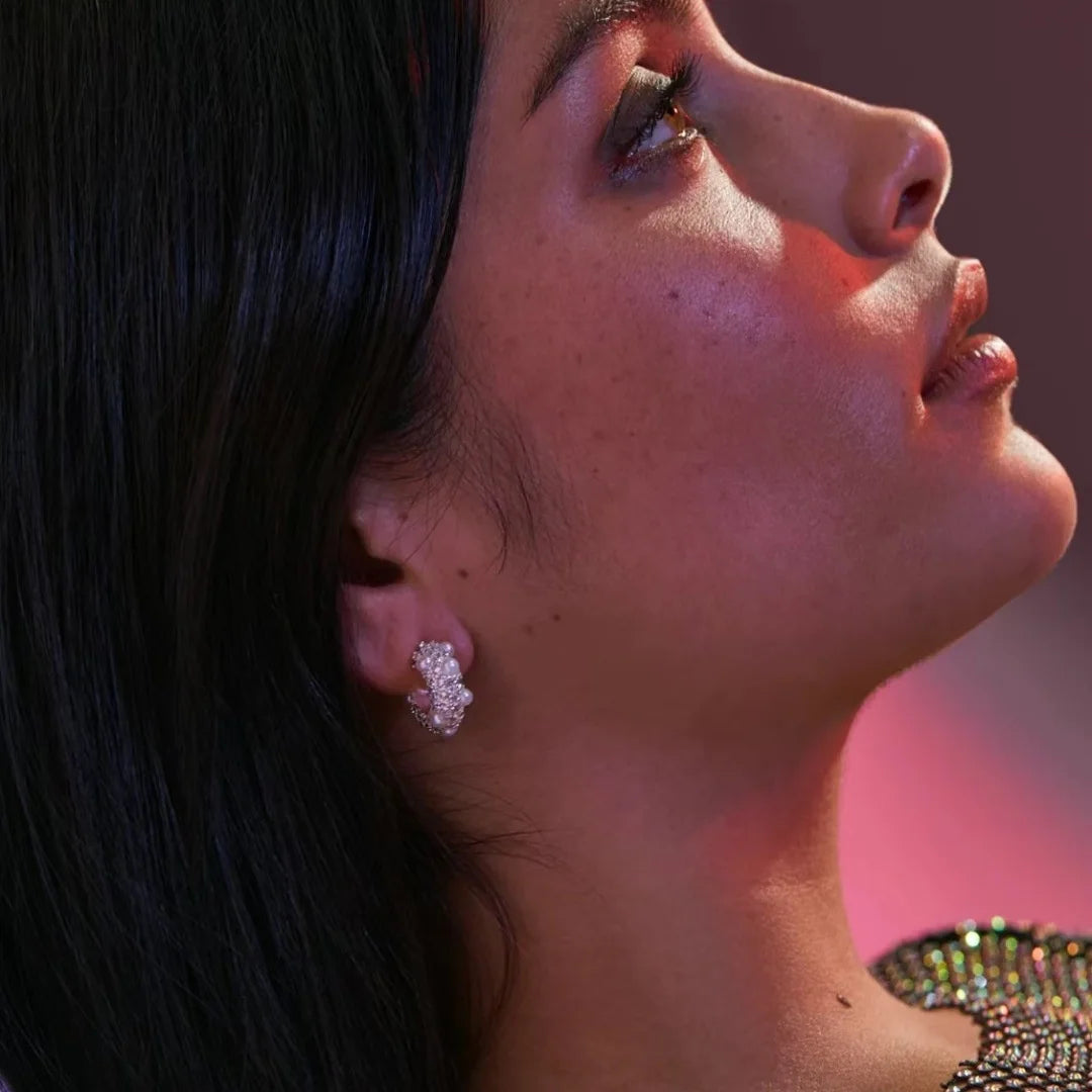 Pendientes con Circonita y Perlas