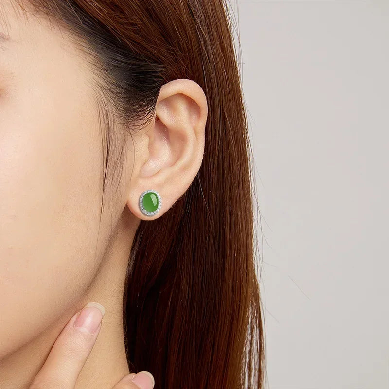 Pendientes de esmeralda natural