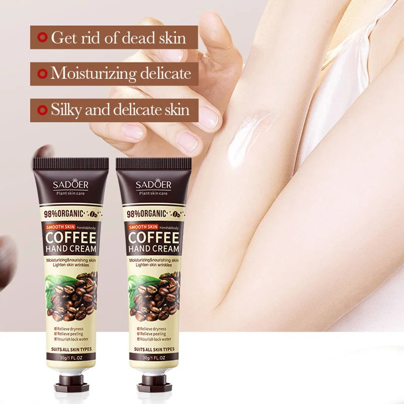 Crema de manos hidratación profunda con aroma a café