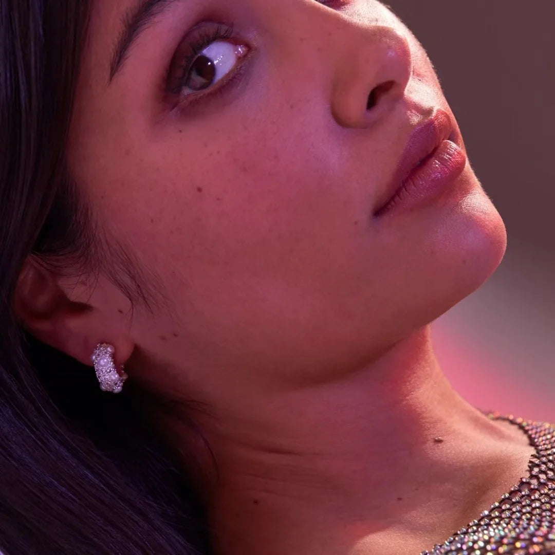 Pendientes con Circonita y Perlas