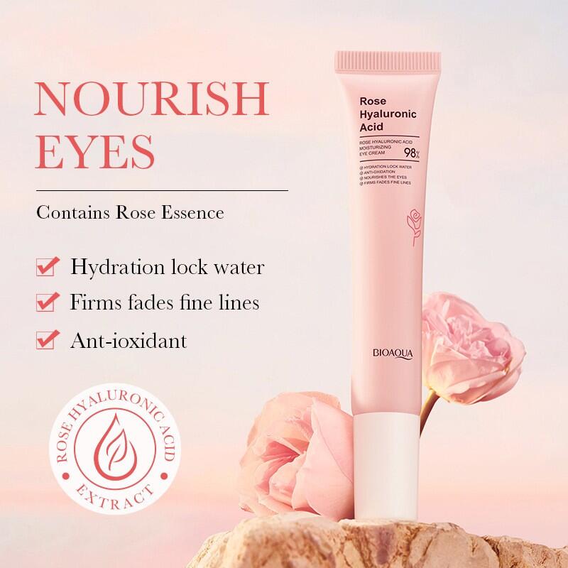Contorno de Ojos Hidratante con Ácido Hialurónico y Rosas
