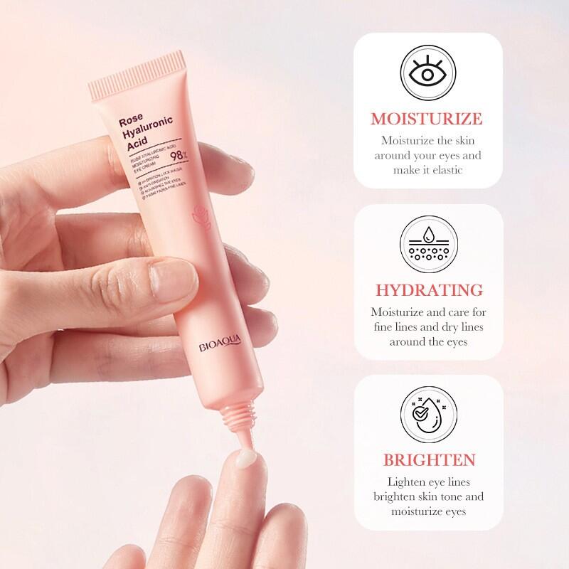 Contorno de Ojos Hidratante con Ácido Hialurónico y Rosas