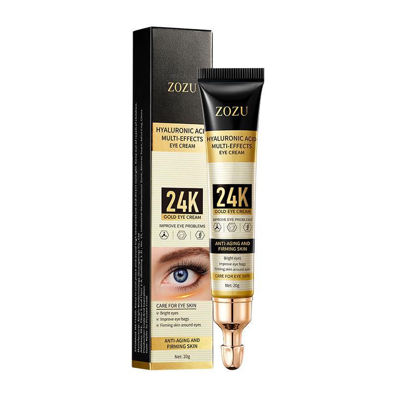 Contorno de Ojos Multi efecto con Hialurónico 24K – Hidratación, Reafirmación