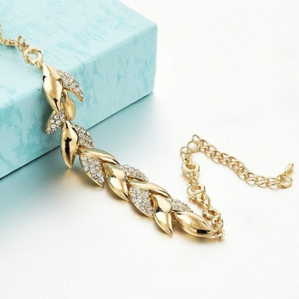 Pulsera hojas doradas